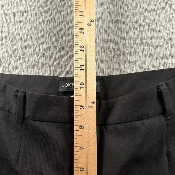 Dolce & Gabbana Dress Pants Womens 42 EU Black Virgin Wool Stretch Pleated - Picture 8 of 13